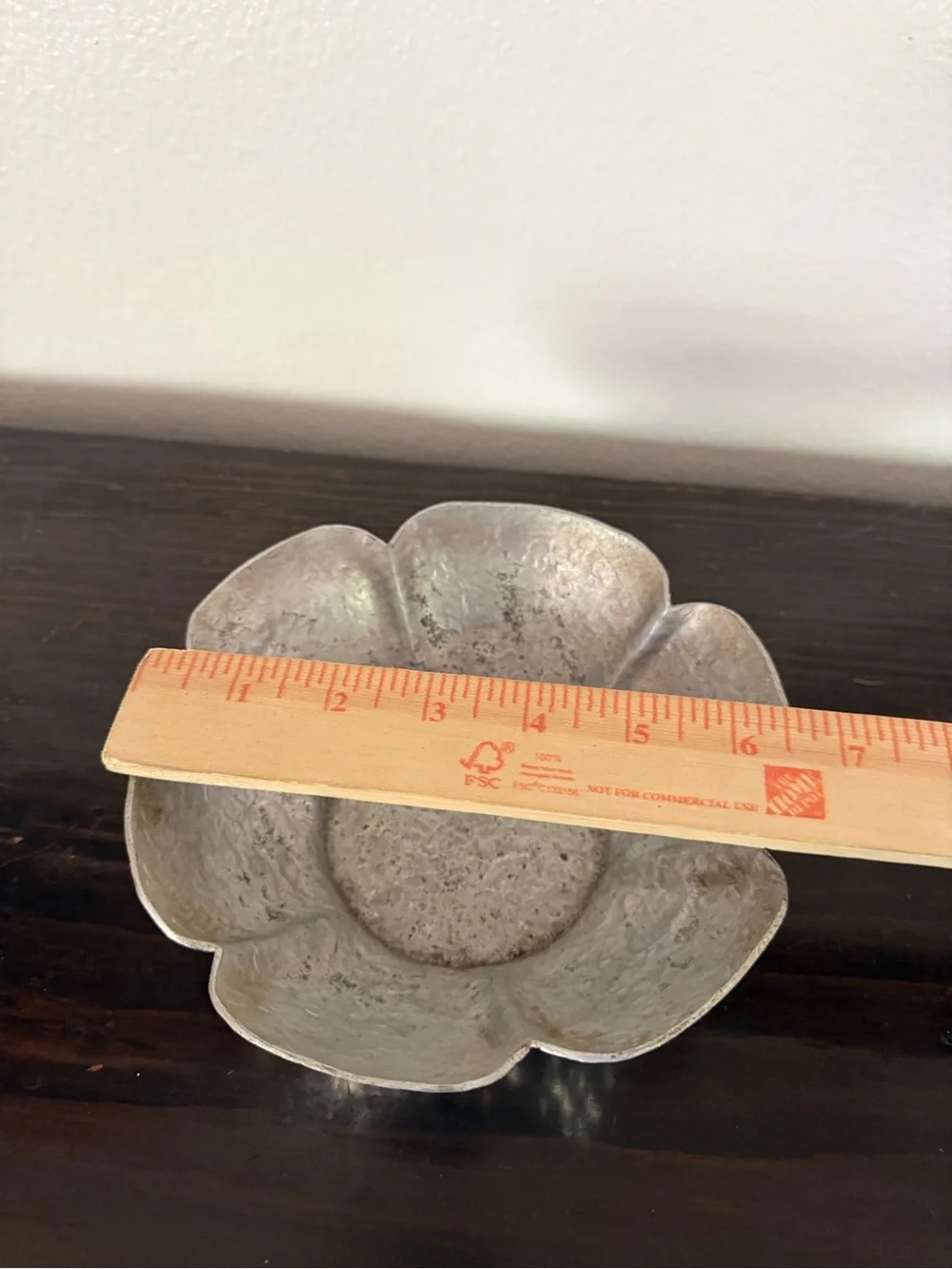Textured Silver Flower Bowl - Decorative Serveware